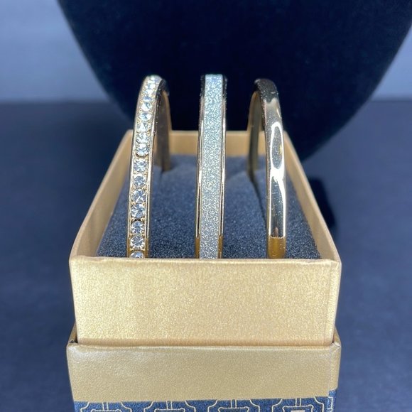 Monet Jewelry Bangle Bracelet 3pc Set - Picture 1 of 6